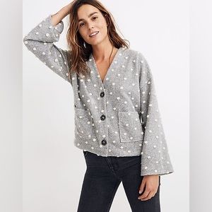 Texture & Thread Boxy Bobble Cardigan